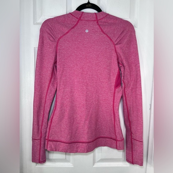 Lululemon Think Fast Long Sleeve Heathered Pink Size 6 - Picture 2 of 8
